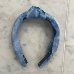 Lele Sadoughi Blue Tie Dye Knot Headband